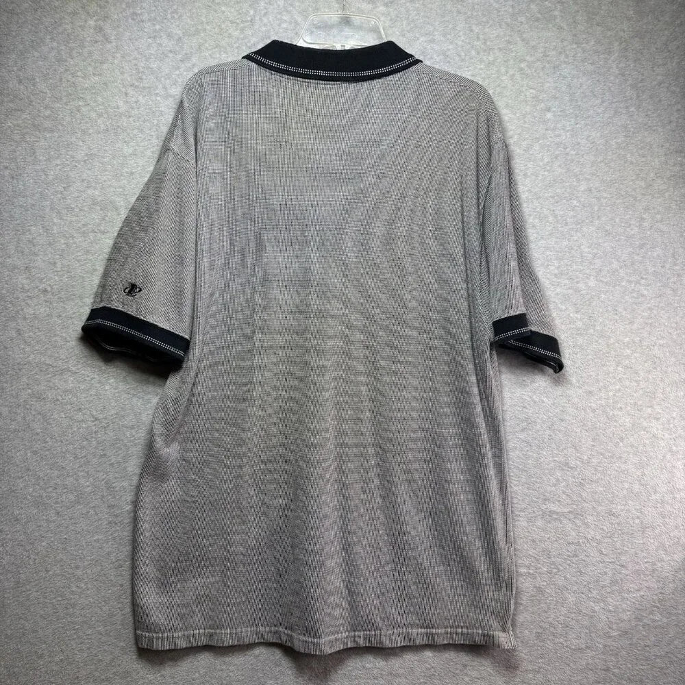 VTG 90s NFL Saints Polo Shirt L New Orleans Logo Athletic Black Gray Reebok - Picture 7 of 7